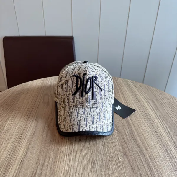 Dior Oblique Print Baseball Cap Beige Multicolor - 1