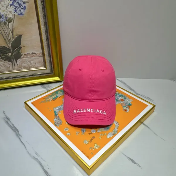 Balenciaga Logo Baseball Cap Pink - 1