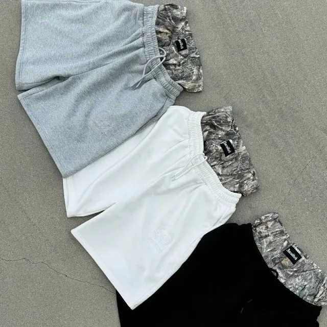 Unbranded Shorts Drawstring Sweat with Exposed Camouflage Waistband product detail image 5