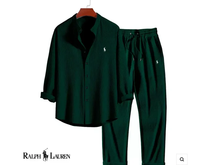 Ralph Lauren Matching Sets Short-Sleeve Button-Up Shirt and Elastic-Waist Shorts Set product detail image 14