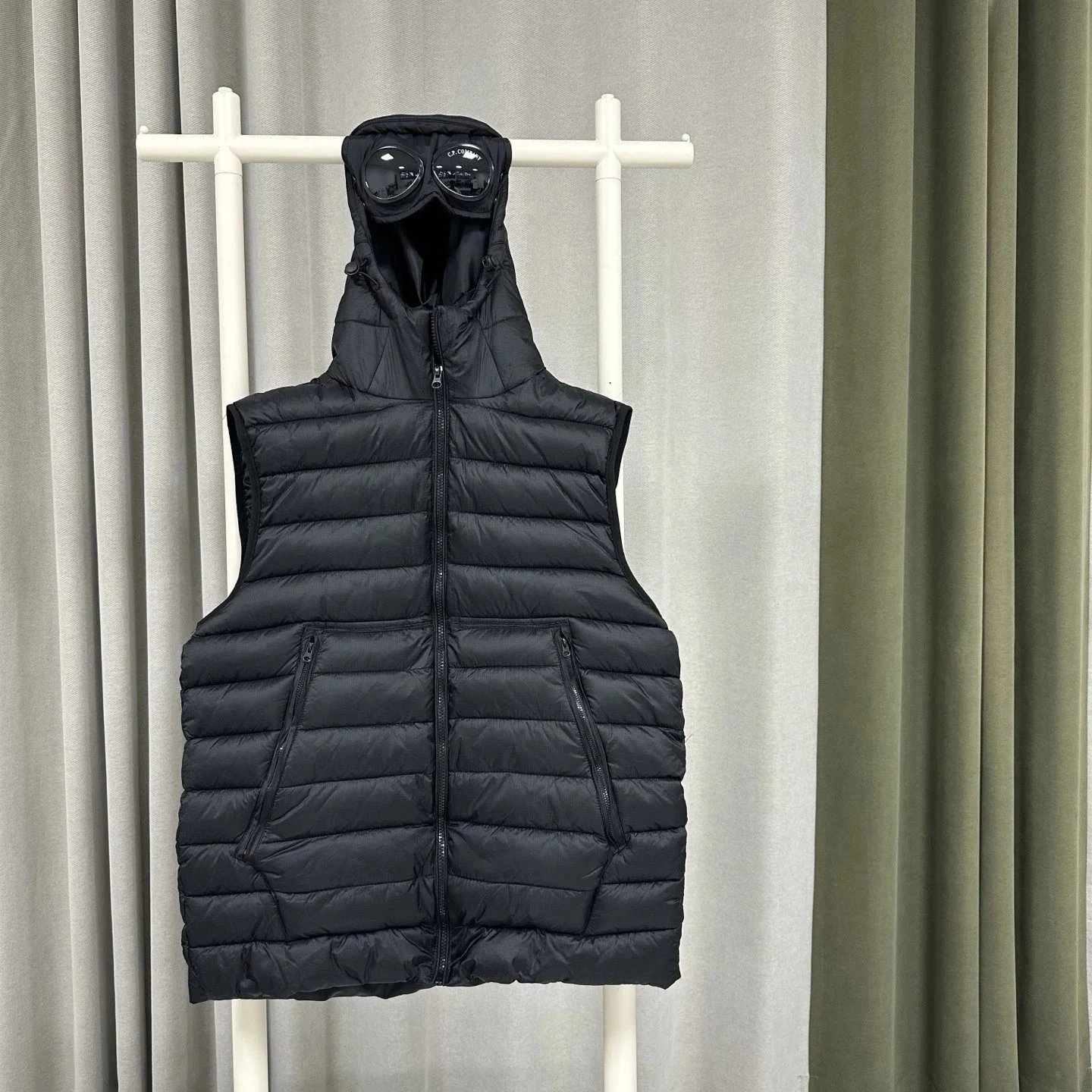 C.P. Company Vests Hooded Goggle Puffer Vest image 3