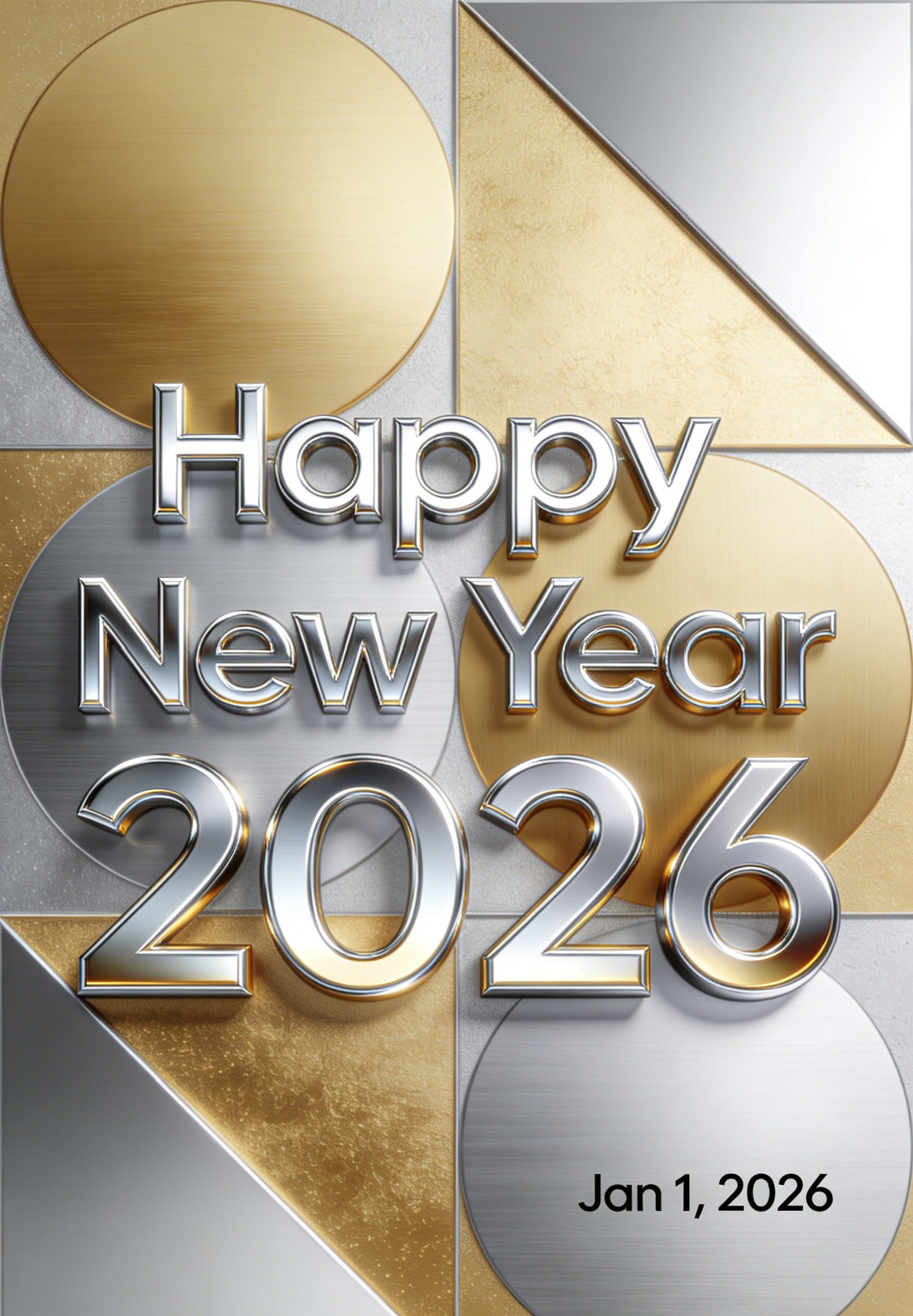Happy New Year 2026 Greeting Card