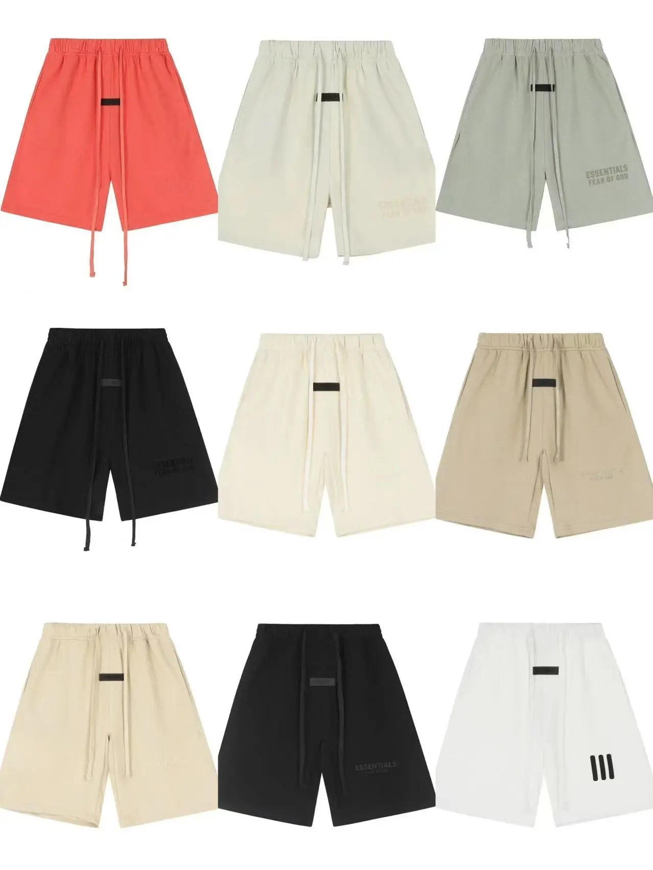 KKD-TOP quality high street loose flocking letter silicone printed drawstring casual shorts for men and women+86 183 5930 5797