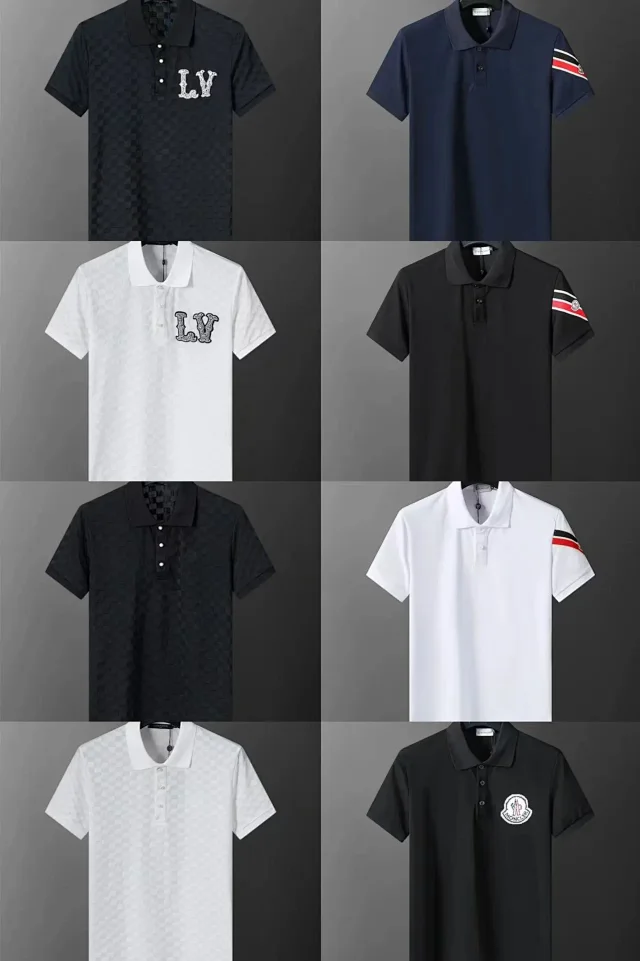Louis Vuitton Shirts Short-Sleeve Checkered Polo Shirt product detail image 1