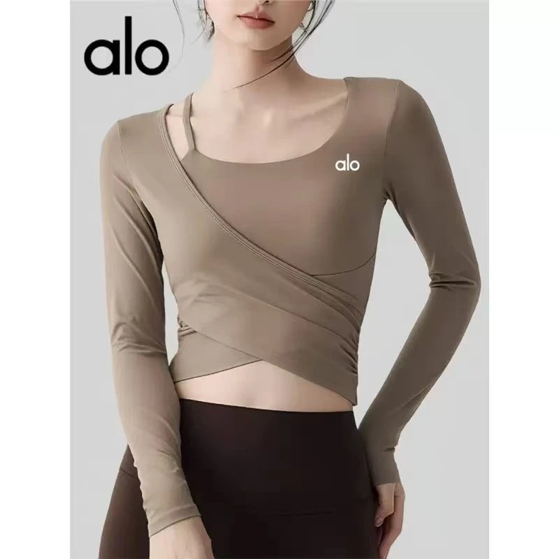Alo Matching Sets Ribbed long-sleeve crop top with high-waisted shorts image 13
