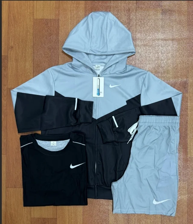 Nike Matching Sets Hooded jacket, T-shirt and shorts three-piece set product detail image 5