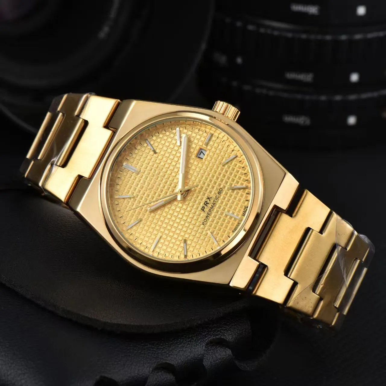 Tissot Watches PRX — Mechanical model – gold dial with gold steel bracelet – 2