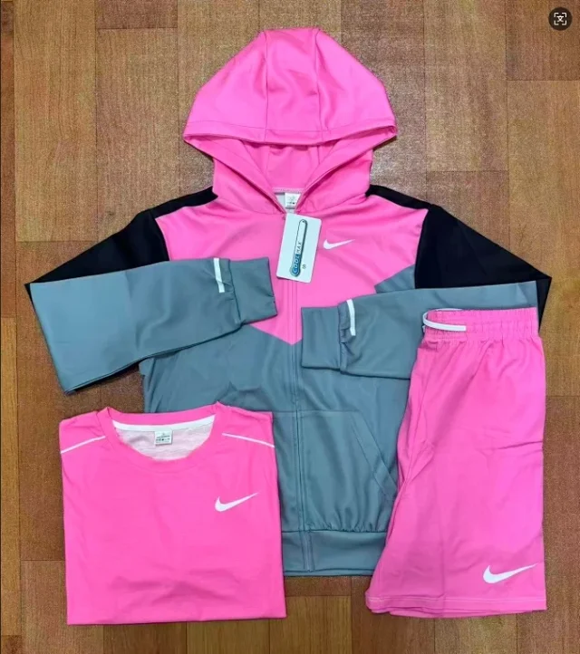 Nike Matching Sets Hooded jacket, T-shirt and shorts three-piece set product detail image 6
