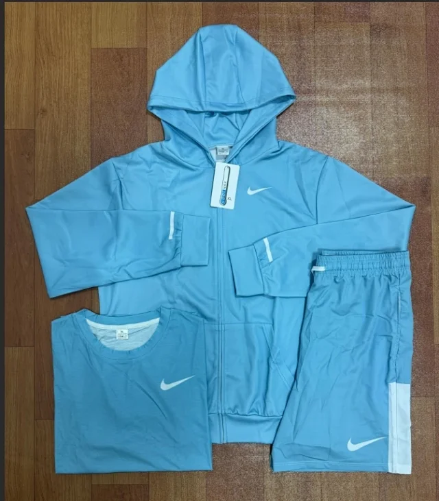 Nike Matching Sets Hooded jacket, T-shirt and shorts three-piece set product detail image 7