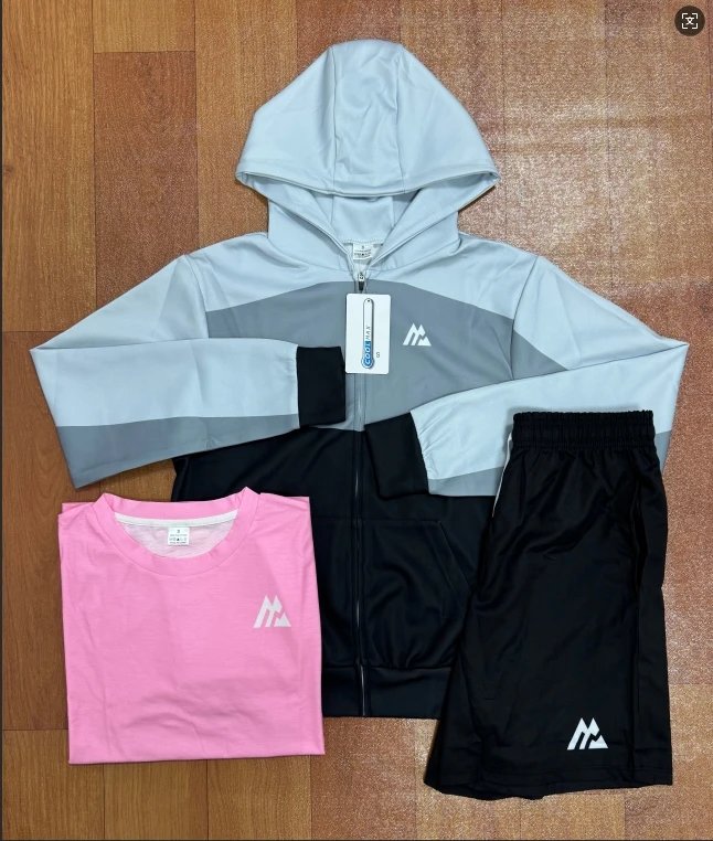Nike Matching Sets Hooded jacket, T-shirt and shorts three-piece set — (Shorts-style three-piece set)-L271