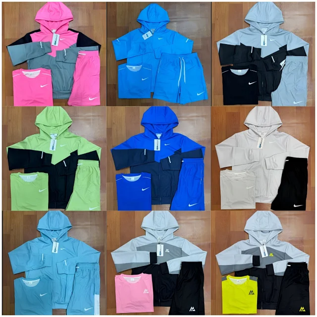 Nike Matching Sets Hooded jacket, T-shirt and shorts three-piece set product detail image 1