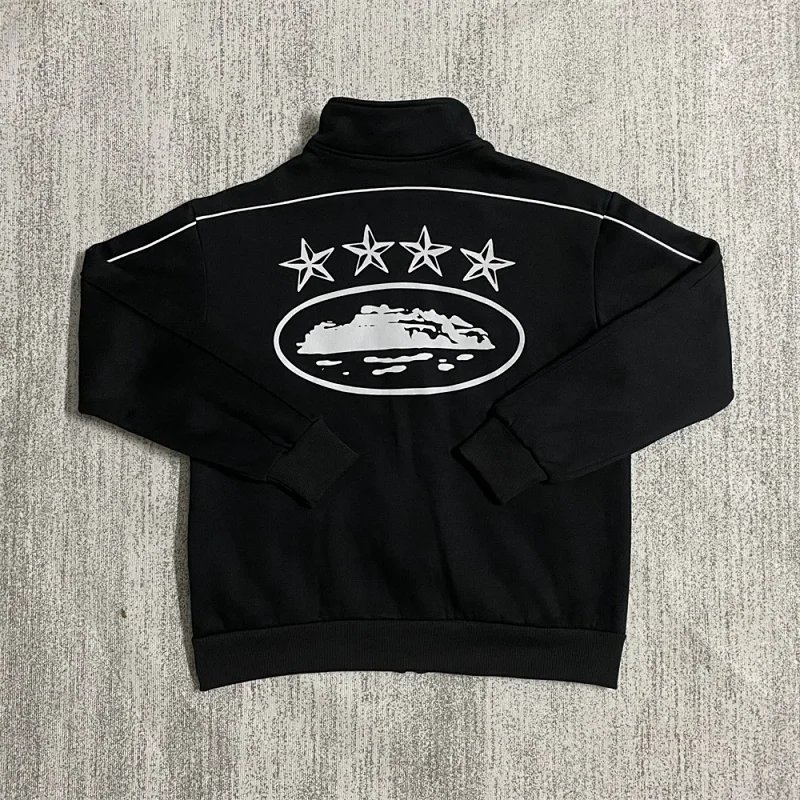 Corteiz Tracksuit Black with White Script Logo - 9