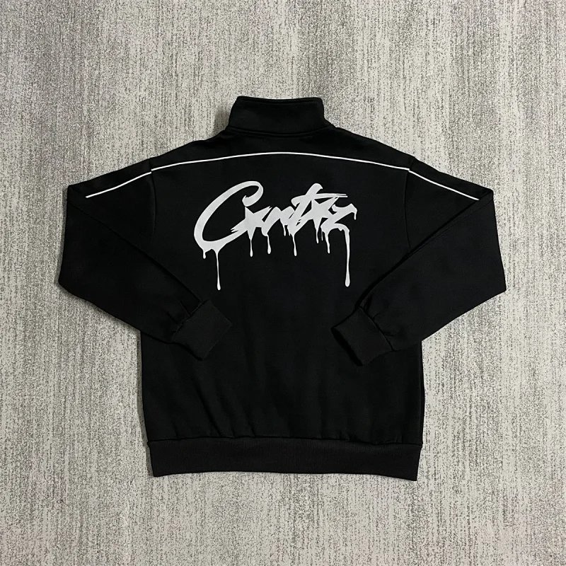 Corteiz Tracksuit Black with White Script Logo - 7