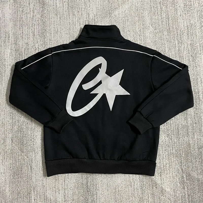 Corteiz Tracksuit Black with White Script Logo - 3