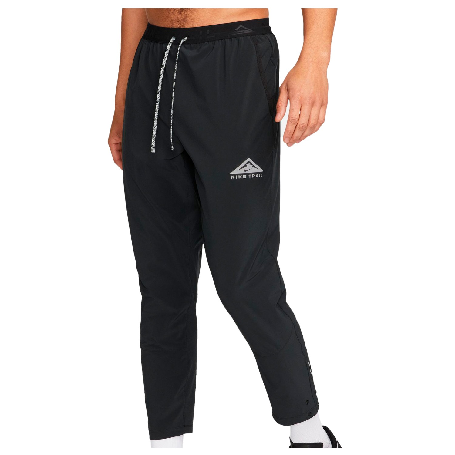 Nike Jackets Hooded zip-up windbreaker — Black triangular pants