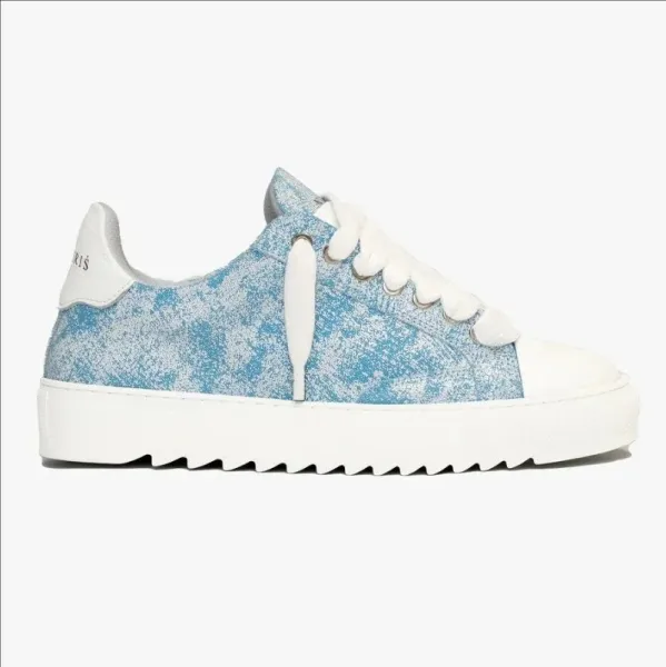 Maison Margiela Tabi Sneaker Blue Speckled Canvas Sneakers - 1