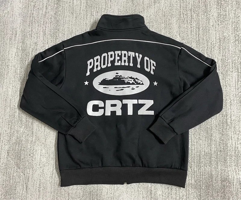 Corteiz Tracksuit Black with White Script Logo - 5