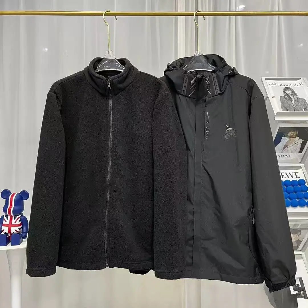 Nike Jackets Hooded Color-Block Zip Jacket — ARC Three-in-One-Black