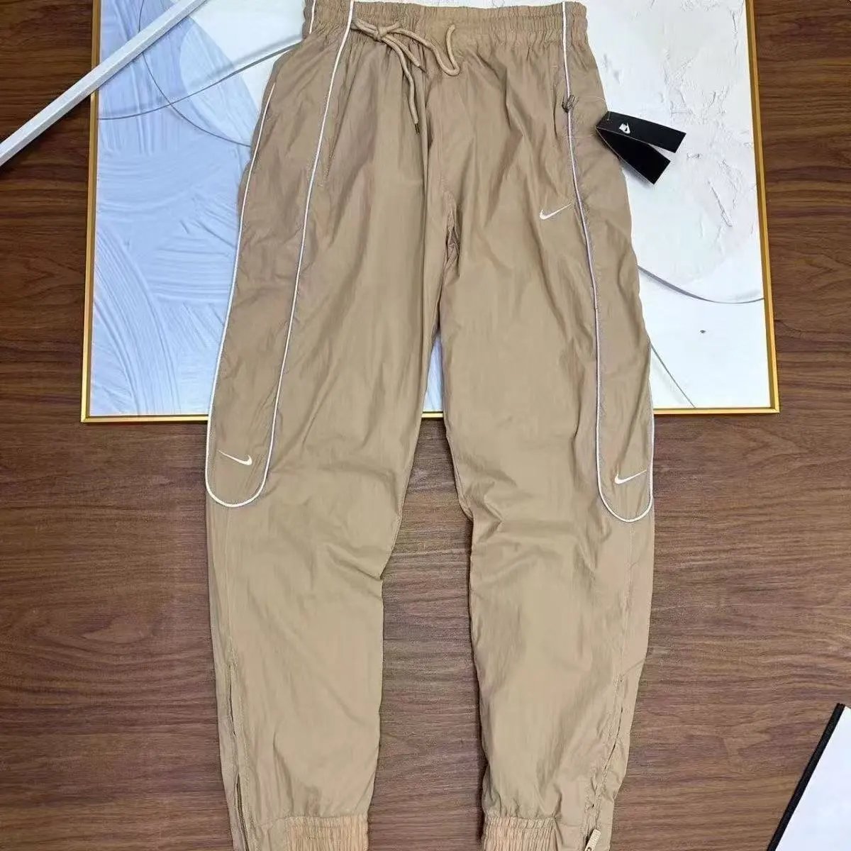 07 pants - reflective strip khaki color