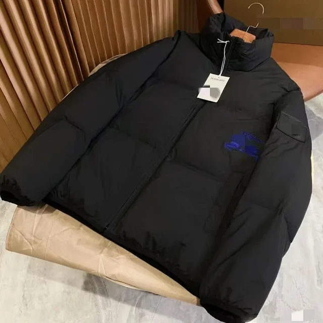 Burberry Down Jackets Hooded quilted jacket with check-lined collar product detail image 3