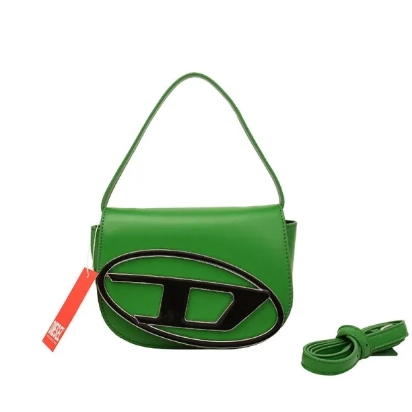 Diesel D-Logo Mini Saddle Bag Green - 1