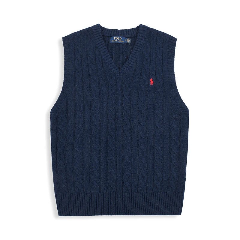 Vests, baby blue, red label.