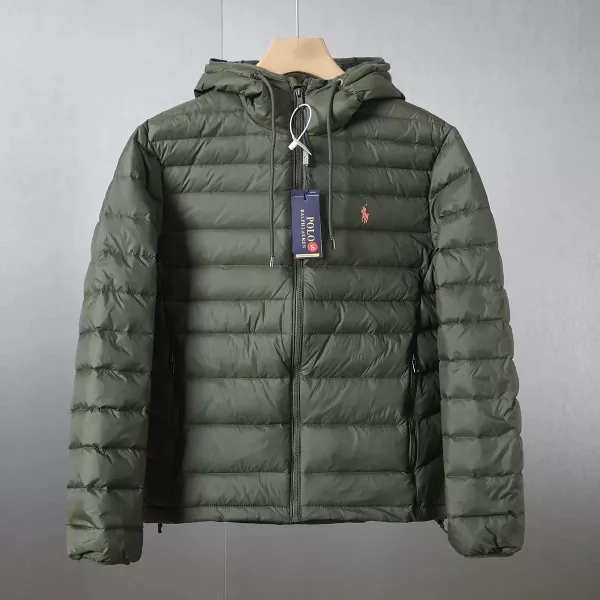 Polo Ralph Lauren Lightweight Hooded Down Jacket Army Green - 1