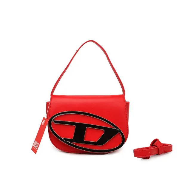 Diesel Logo Saddle Bag Red - 1