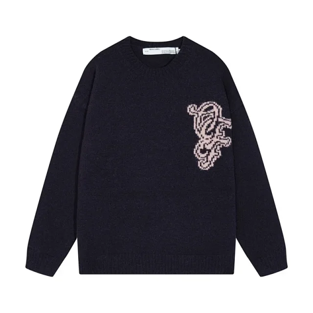 Off-White Knitwear Crewneck logo knit sweater product detail image 2