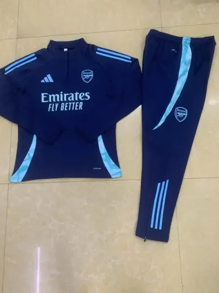 Adidas Real Madrid Training Tracksuit Navy Orange - 15