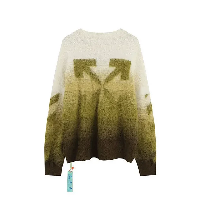 Off-White Knitwear Crewneck logo knit sweater product detail image 4