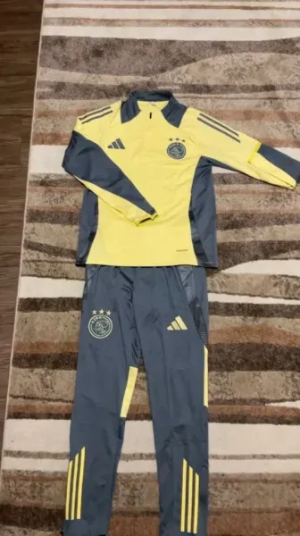 Adidas Real Madrid Training Tracksuit Navy Orange - 13