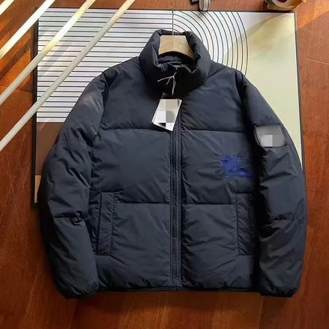 Burberry Down Jackets Hooded quilted jacket with check-lined collar product detail image 2