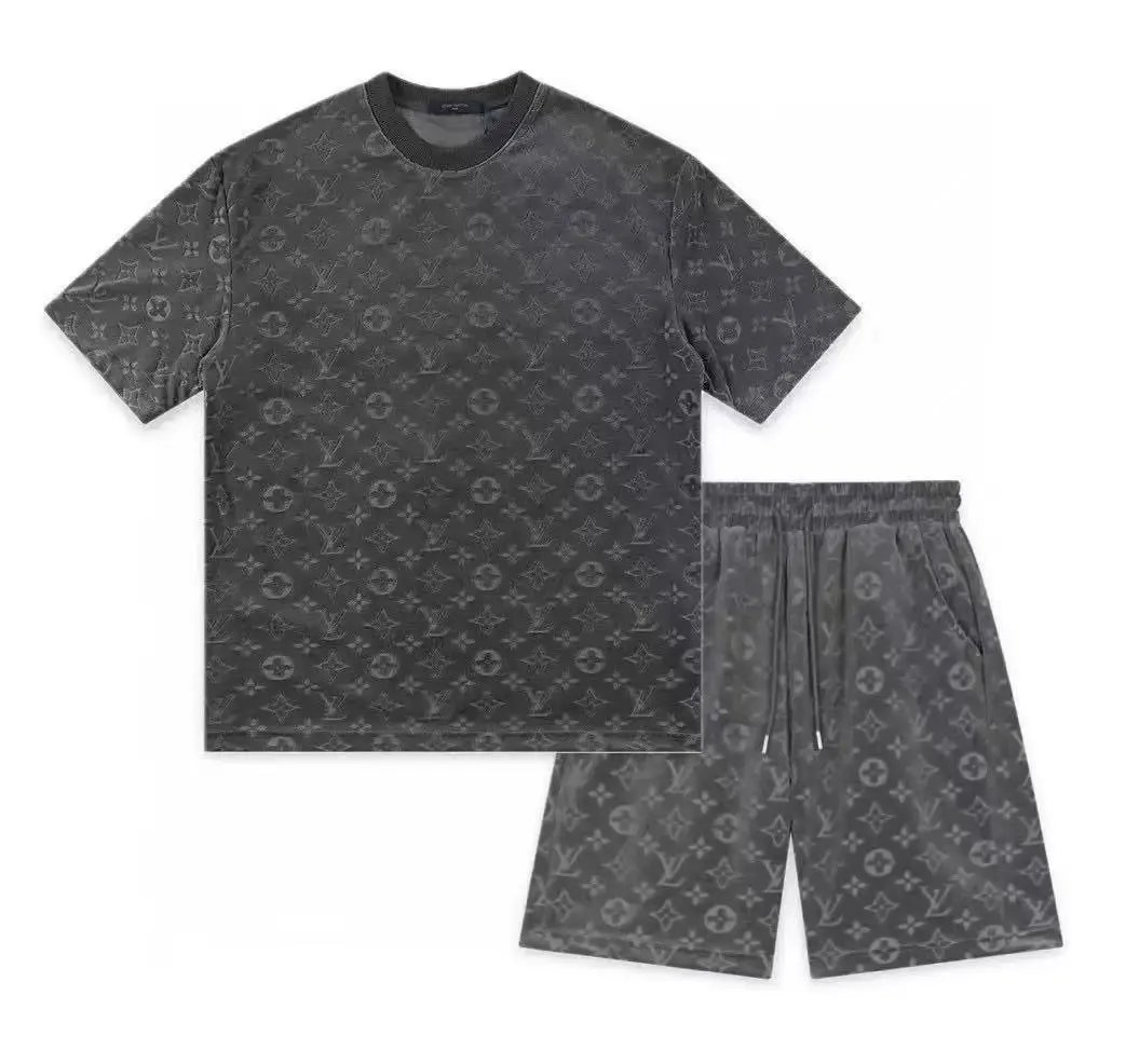 Louis Vuitton Monogram Checkered Polo and Shorts Set Brown - 13
