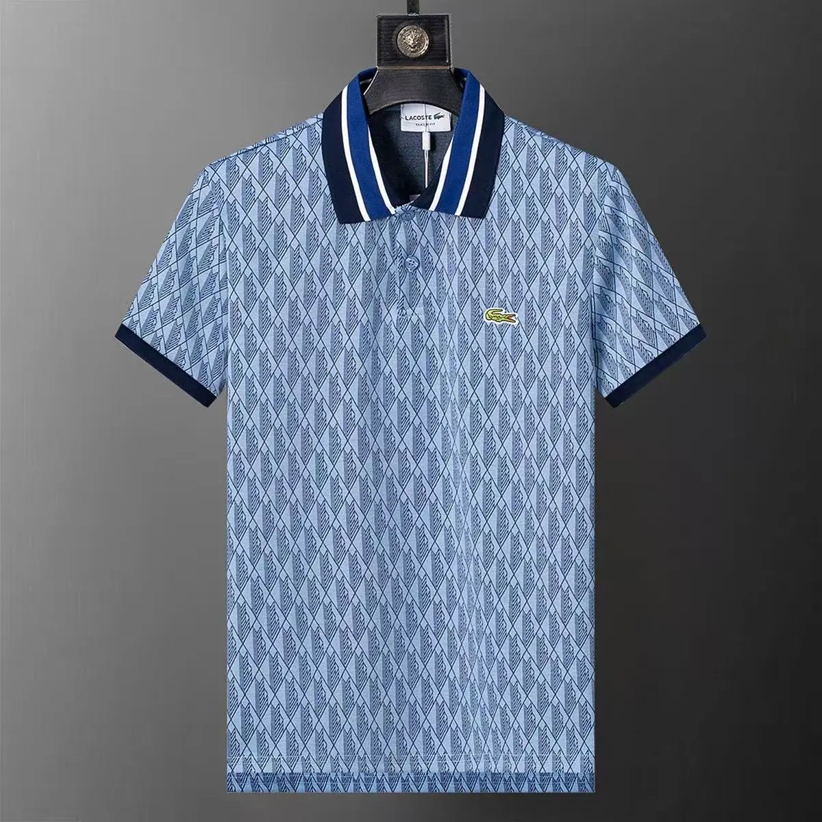 Lacoste Shorts Monogram Print Side-Stripe Drawstring — 9