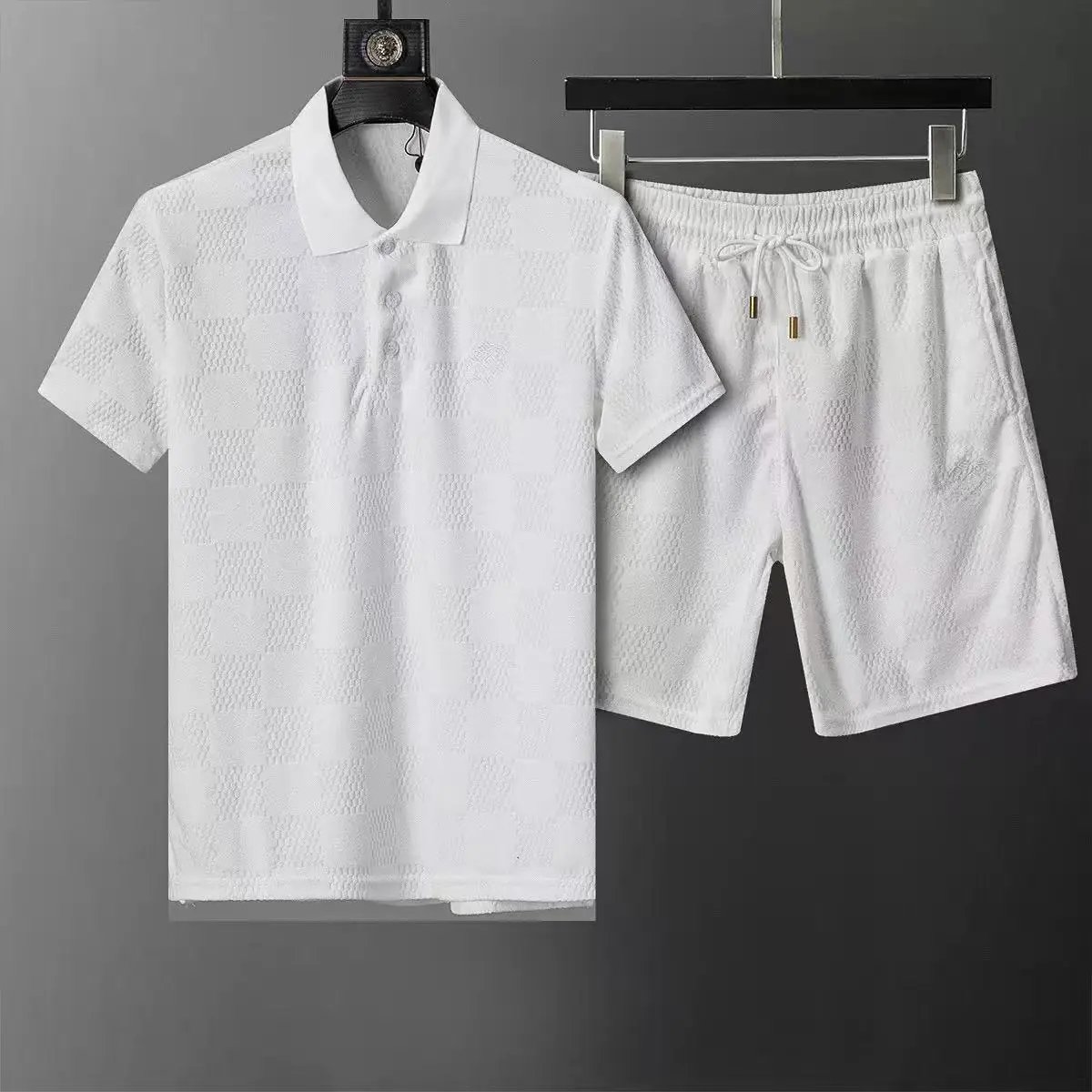 Louis Vuitton Matching Sets Short-Sleeve T-Shirt and Shorts Set — 6632 White Set-LV