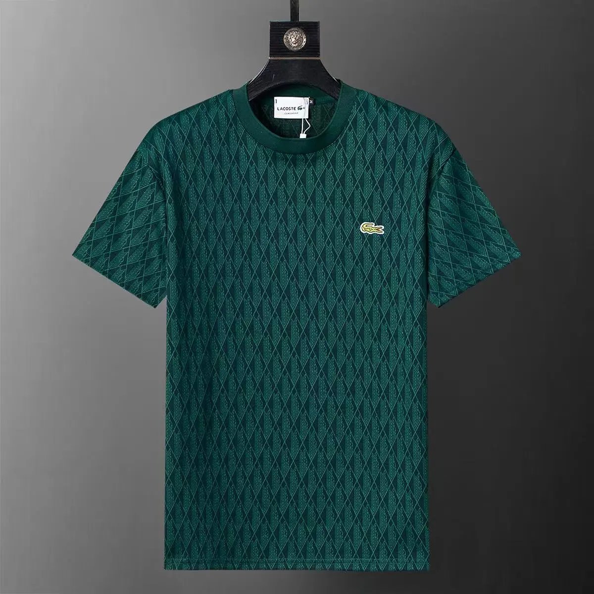 Lacoste Shorts Monogram Print Side-Stripe Drawstring — 12