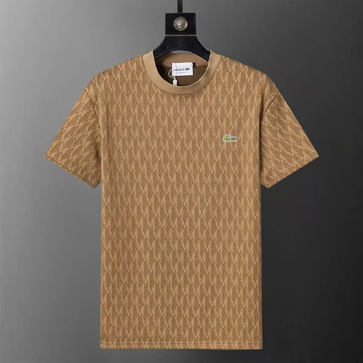 Lacoste Shorts Monogram Print Side-Stripe Drawstring — 15