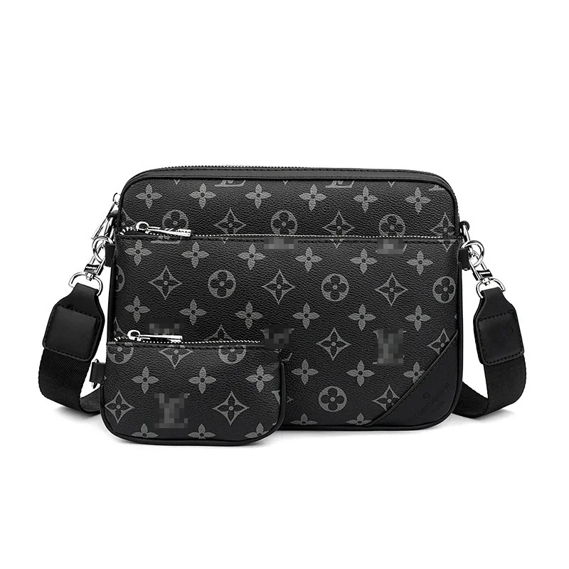 Genuine leather mailman bag shoulder bag chest bag men's style
