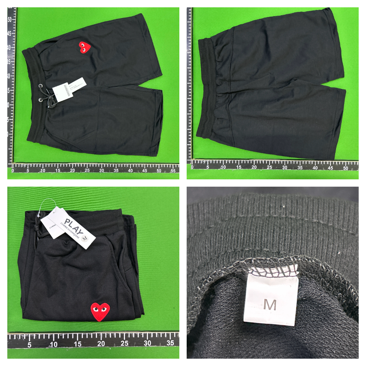 Play Comme des Garçons Red Heart Eyes Shorts Black - 4