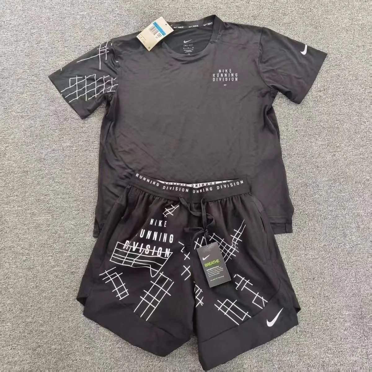 NIKE-Patterned Set Black