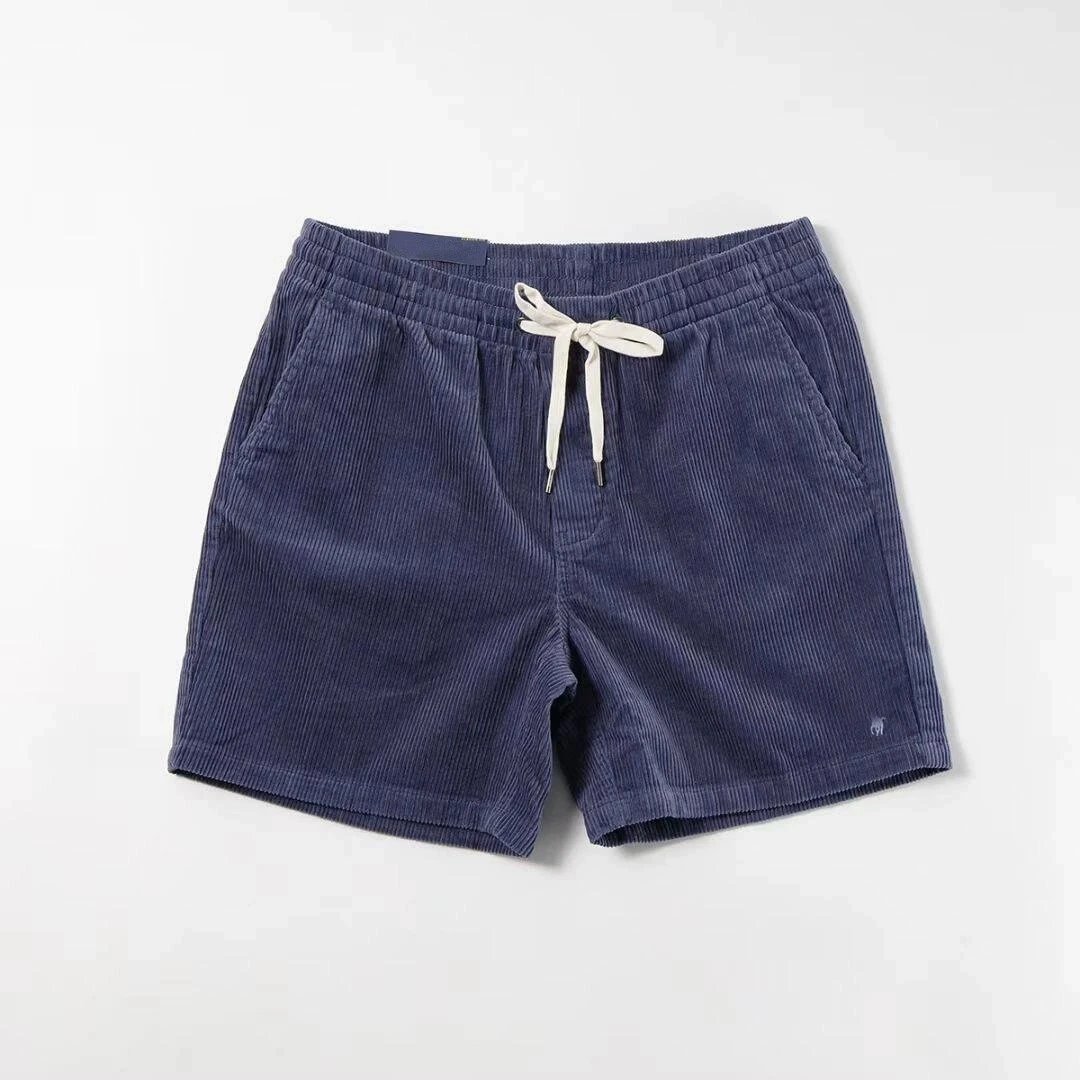 Navy Blue Corduroy Shorts
