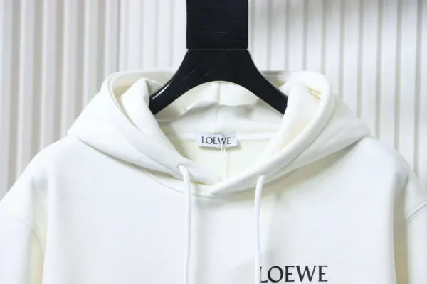 Loewe Checkerboard Print Hoodie White - 14