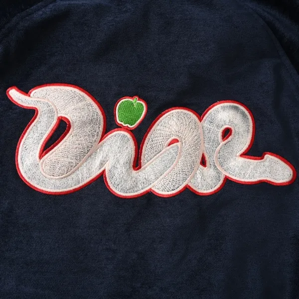 Dior CD Oblique Velvet Bomber Jacket Navy Outerwear Jacket - 8