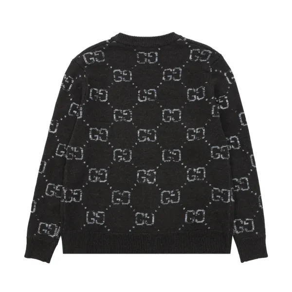 Gucci GG Monogram Knit Cardigan Black - 2