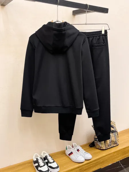 Louis Vuitton Monogram Embroidered White Hoodie and Sweatpants Set - 3