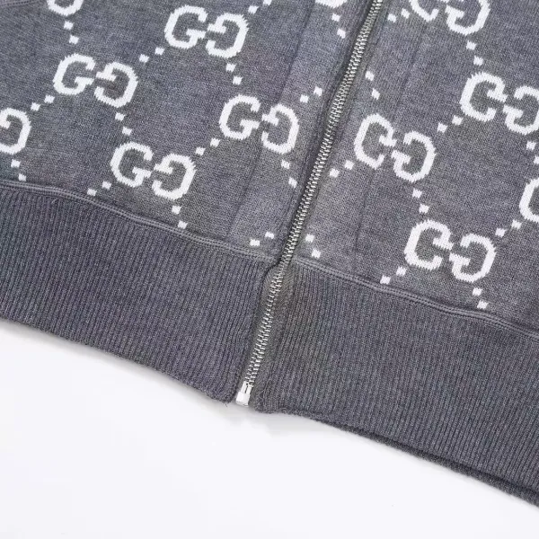 Gucci GG Pattern Lined Hoodie Burgundy - 8