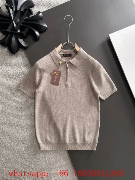 Design Knit Half-Zip Polo Beige Sweater - 1