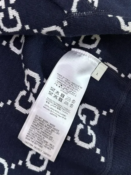 Gucci GG Pattern Lined Hoodie Burgundy - 24