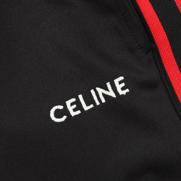 Celine Silk Satin Drawstring Wide-Leg Pants Black - 11